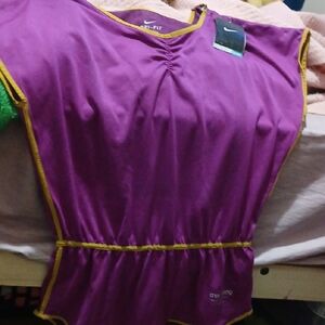 Nike Dri-FIT Purple Top with Yellow Accents